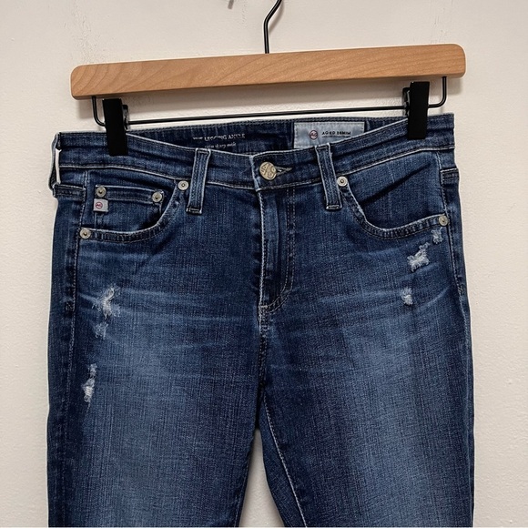 AG The Legging Destroyed Raw Hem Super Skinny Ankle Jean Size 27 - Picture 5 of 12